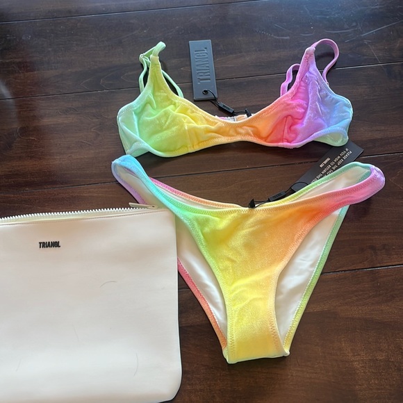 triangl swimwear Swim Triangl Rainbow Velvet Bikini Poshmark